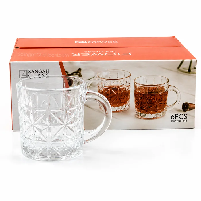 6-pieces-of-glass-cups-with-rust-crystal-design-1 استکان شیشهای طرح کریستال زنگان ۶ عددی - Image 1
