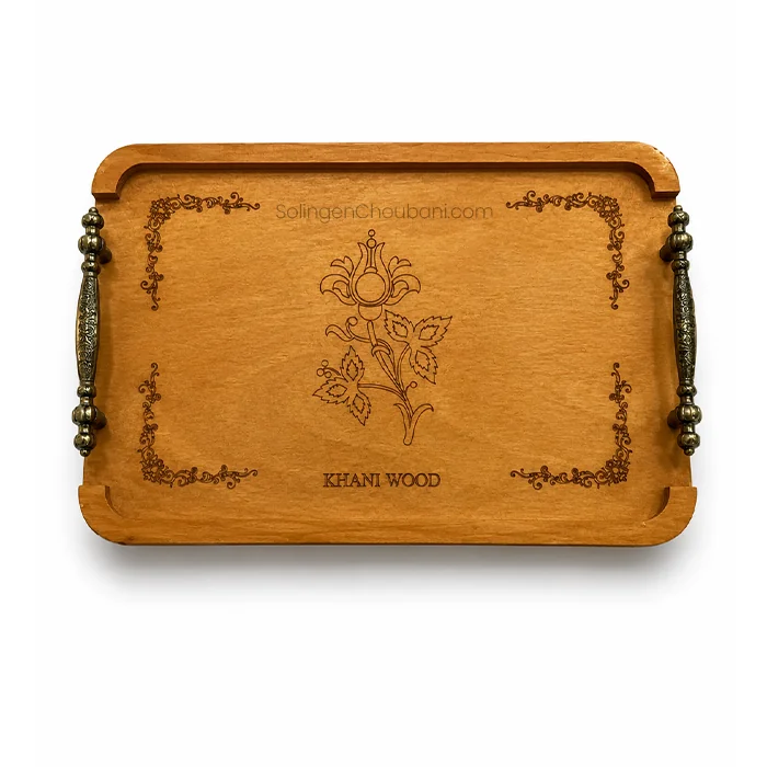 Rectangular-wooden-tray-1 سینی چوبی مستطیل - Image 1